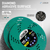 LOZLIN 3Pcs 115mm Ultra-Thin Mesh Turbine Diamond Saw Blade, Debris-Free Cuts for Tile, Ceramic and Marble