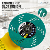LOZLIN 3Pcs 115mm Ultra-Thin Mesh Turbine Diamond Saw Blade, Debris-Free Cuts for Tile, Ceramic and Marble