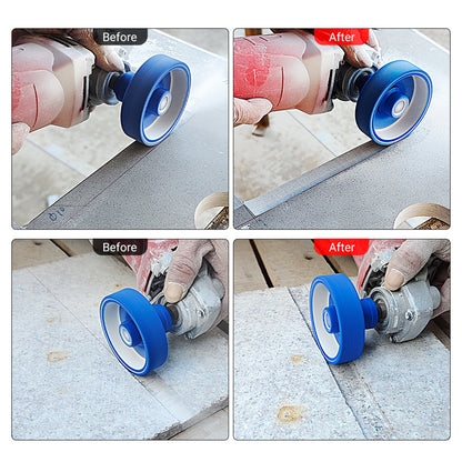 Diamond Flat Grinding Wheel - Stone Grooving Tool for Marble, Quartz & Countertops - 5/8-11 Angle Grinder Mounted Vanity & Basin Fabrication Kit
