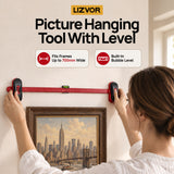 Quick Level Picture Hanger - Easy Wall Mounting Tool for Framed Artwork and Photos - Ideal for Home Decoration and DIY Projects