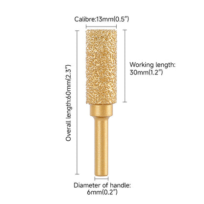 6mm Shank Diamond Grinding Head Set - Rotary Tool Bits for Metal Grinding, Stone Carving & Steel Deburring Engraving Tools