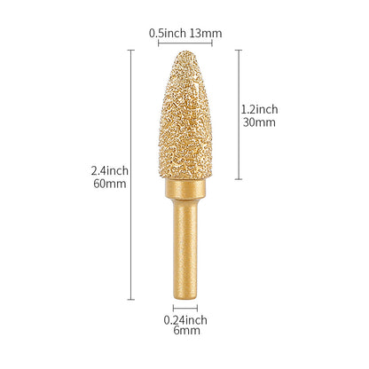 6mm Shank Diamond Grinding Head Set - Rotary Tool Bits for Metal Grinding, Stone Carving & Steel Deburring Engraving Tools
