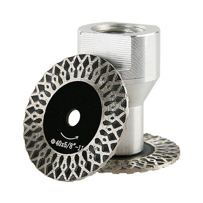 5PCS/Set 1.57" (4cm) Diamond Saw Blades - Corrugated Mini Cutting Discs for Marble, Granite, Ceramic & Stone - Angle Grinder  Grinding Cutting Disc (5/8-11 M14 M10 Thread)