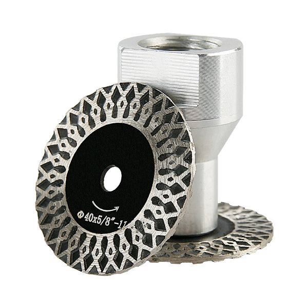 5PCS/Set 1.57" (4cm) Diamond Saw Blades - Corrugated Mini Cutting Discs for Marble, Granite, Ceramic & Stone - Angle Grinder  Grinding Cutting Disc (5/8-11 M14 M10 Thread)