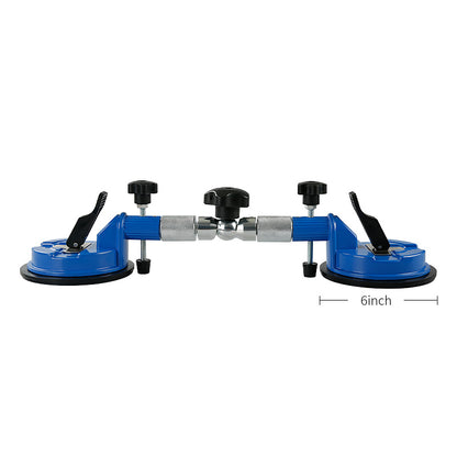 LOZLIN 2PCS Heavy Duty Vacuum Leveling Tool - 396lb Suction Clamp for Stone, Tile & Glass Countertops - Adjustable Seamless Installation Kit with Grip Handles
