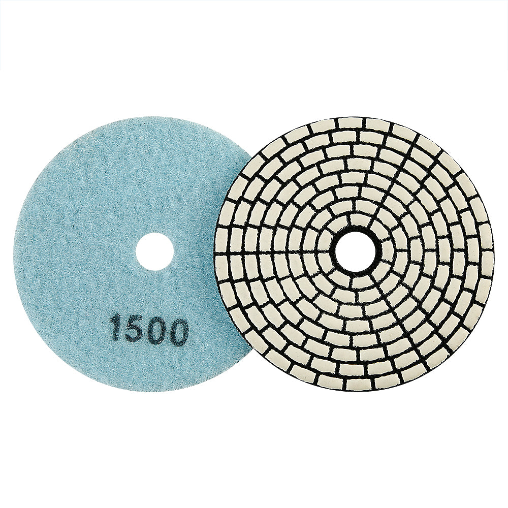 8PCS/set 4Inch Dry Diamond Polishing Pads Set - 50#-3000# Grit for Granite/Marble Stone, Discs for Angle Grinders
