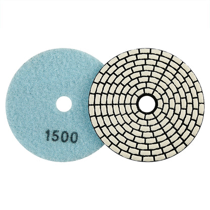 8PCS/set 4Inch Dry Diamond Polishing Pads Set - 50#-3000# Grit for Granite/Marble Stone, Discs for Angle Grinders