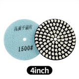 8PCS/Set 4 Zoll Trocken-Diamantpads - 50#-3000# Körnung Marmor/Quarzstein Winkelschleifer Polierscheibe