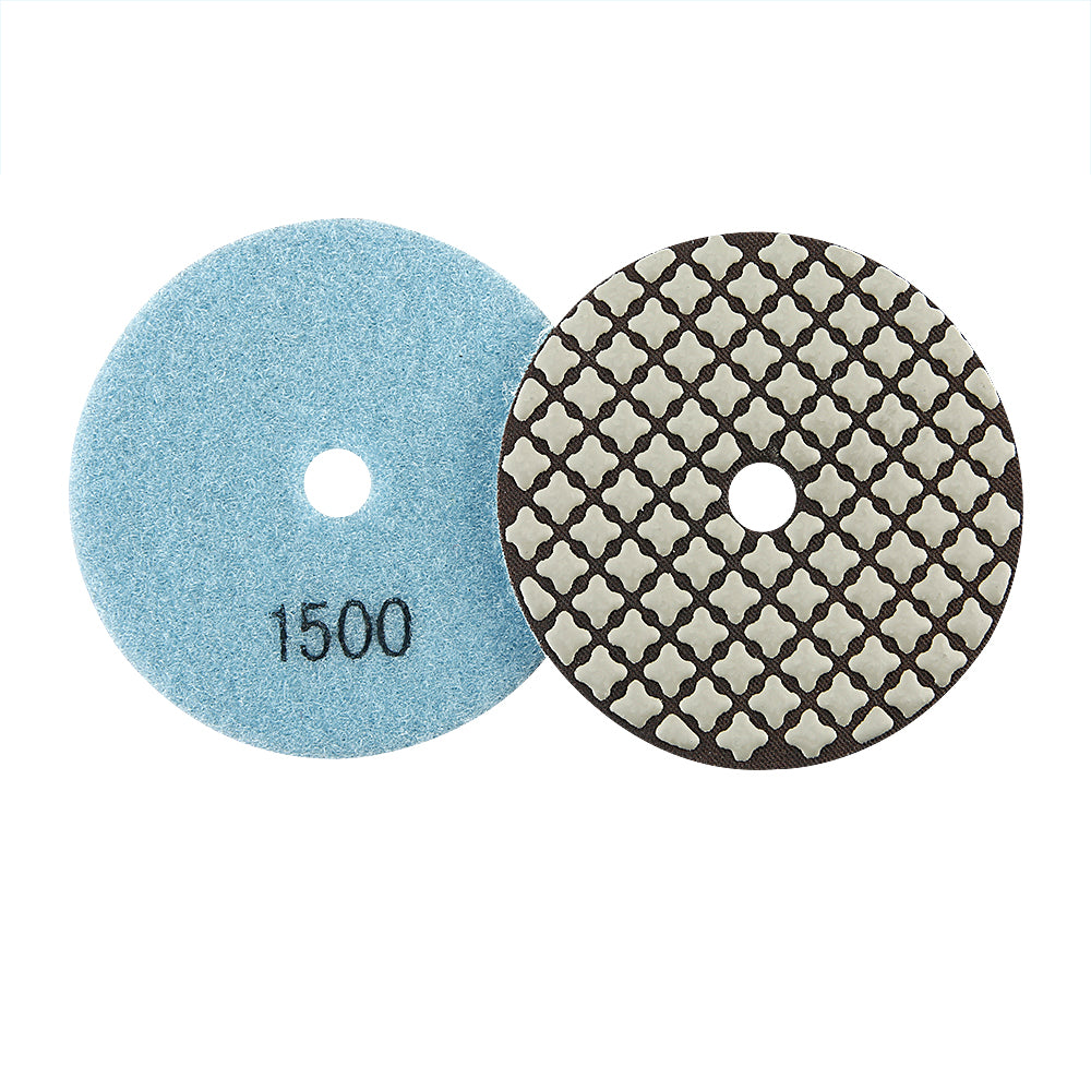 8er-Set 4 Zoll Trocken-Diamant-Polierpads - Körnung 50#-3000# für Granit/Marmor, Schleifscheiben