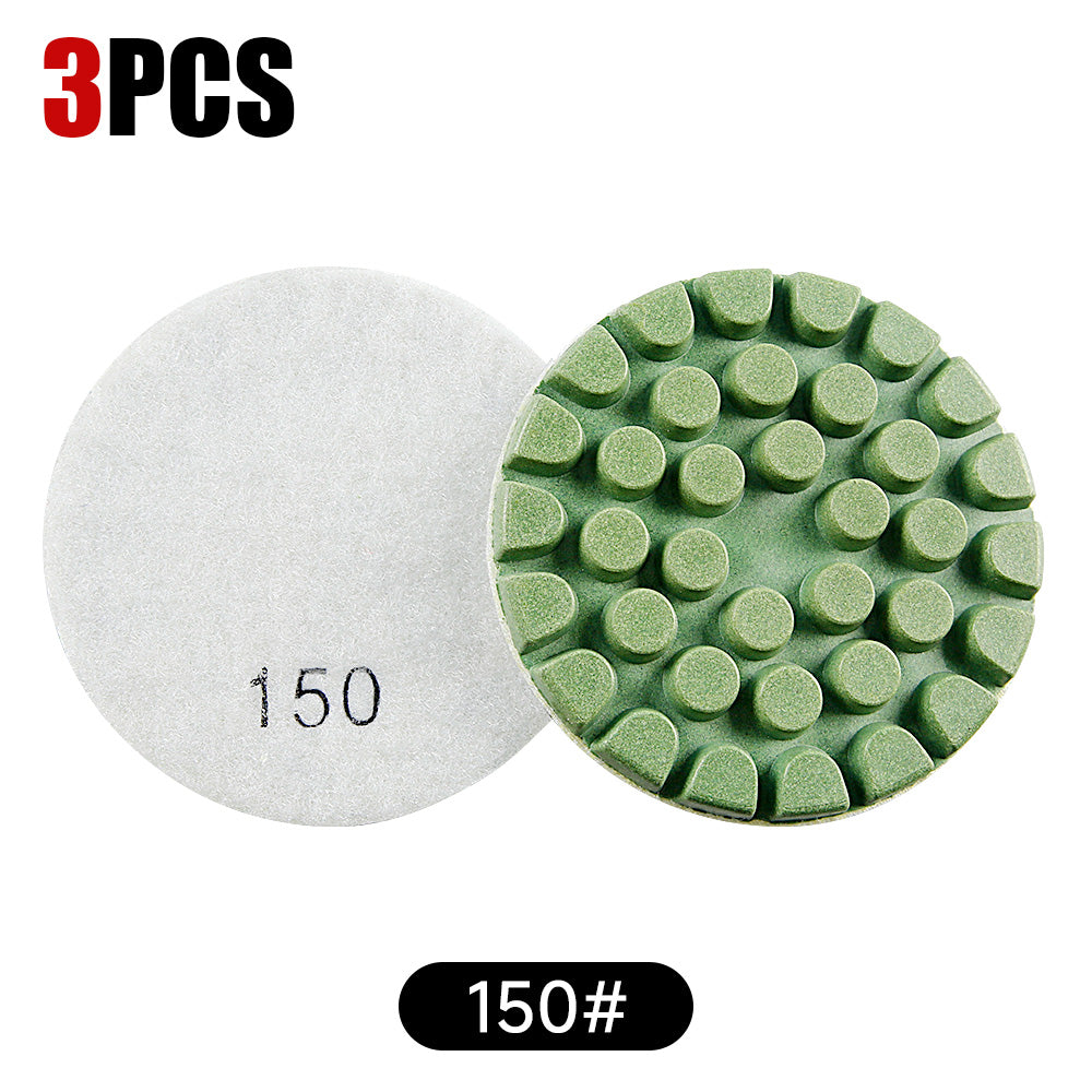 3/6 Stück 4-Zoll-Harzgebundene Diamant-Polierpads - Professionelle Terrazzoboden-Polierwerkzeuge - Hocheffizientes Schleifen & Polieren für Steinoberflächen