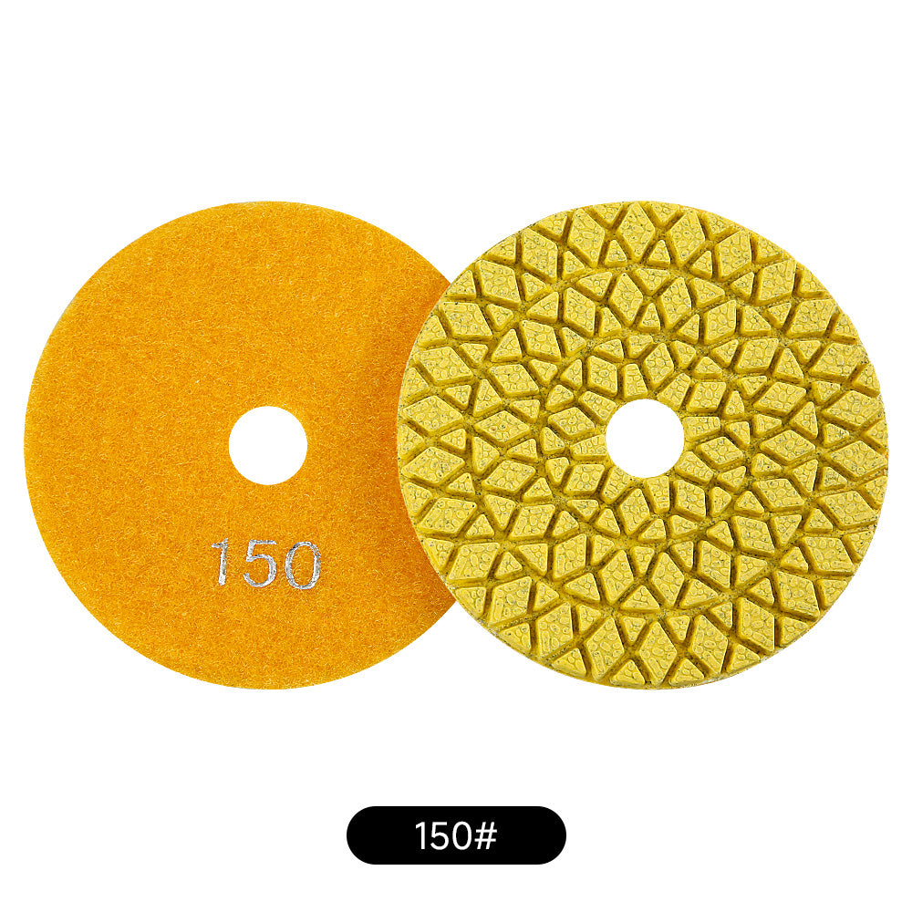 8PCS/set 4" Wet Diamond Polishing Pads Kit - #50-#3000 Grit for Concrete/Granite/Marble, Angle Grinder Backing Pad Set for Stone & Engineered Surfaces
