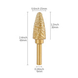 6mm Shank Diamond Grinding Head Set - Rotary Tool Bits for Metal Grinding, Stone Carving & Steel Deburring Engraving Tools