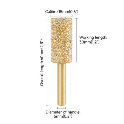 6mm Shank Diamond Grinding Head Set - Rotary Tool Bits for Metal Grinding, Stone Carving & Steel Deburring Engraving Tools