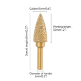 6mm Shank Diamond Grinding Head Set - Rotary Tool Bits for Metal Grinding, Stone Carving & Steel Deburring Engraving Tools