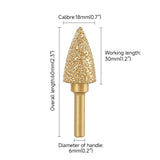 6mm Shank Diamond Grinding Head Set - Rotary Tool Bits for Metal Grinding, Stone Carving & Steel Deburring Engraving Tools