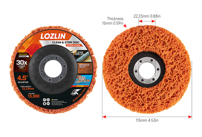 Non-woven Rust Removal Wheel, 115mm Angle Grinder Cleaning Disc, Paint Stripping, Rust Removal, and Sanding Wheel, Nylon Abrasive Disc, Metal Polishing Disc