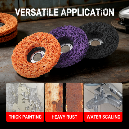 Non-woven Rust Removal Wheel, 115mm Angle Grinder Cleaning Disc, Paint Stripping, Rust Removal, and Sanding Wheel, Nylon Abrasive Disc, Metal Polishing Disc