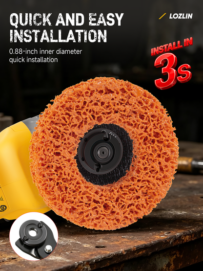 Non-woven Rust Removal Wheel, 115mm Angle Grinder Cleaning Disc, Paint Stripping, Rust Removal, and Sanding Wheel, Nylon Abrasive Disc, Metal Polishing Disc