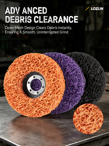 Non-woven Rust Removal Wheel, 115mm Angle Grinder Cleaning Disc, Paint Stripping, Rust Removal, and Sanding Wheel, Nylon Abrasive Disc, Metal Polishing Disc
