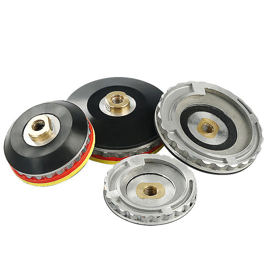 4Inch/5Inch Snail Lock Rubber Aluminum Connector - Sticky Disc for Side Polishing Grinder, Water Grinding Pad, Stone Chamfering Machine Accessories