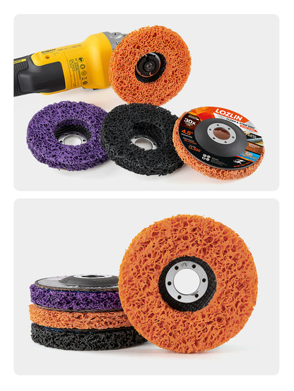 Non-woven Rust Removal Wheel, 115mm Angle Grinder Cleaning Disc, Paint Stripping, Rust Removal, and Sanding Wheel, Nylon Abrasive Disc, Metal Polishing Disc