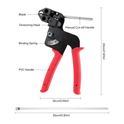 Stainless Steel Cable Tie Pliers, Self-Locking Tensioners, Cable Bundling Guns, Metal Shears, and Packaging Tools