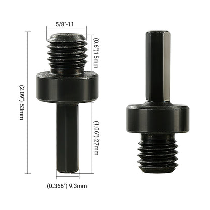 Hexagonal Connecting Rod Adapter - Converts Hand Drill to Angle Grinder/Polisher - Inch Thread Power Tool Accessory for Buffing & Grinding
