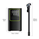 Portable Rapid-Inflation Tire Inflator Rechargeable air pump with digital display, suitable for quickly inflating car, motorcycle, and bicycle tires