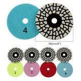 5 items 4 Step Dry Diamond Polishing Pads for Marble, Granite, Quartz and Concrete Surfaces