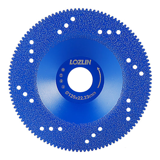 2PCS 5" (125mm) Diamond Grinding Wheels - Brazed Cup Blades for Quartz, Marble & Tile Edges - Dry Cutting & Chamfering Discs for Angle Grinders