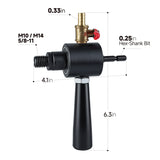 LOZLIN Hand Drill Water Injection Device with Adjustable Valve, M10 M14 5/8-11 Adapter for Tile & Stone Drilling