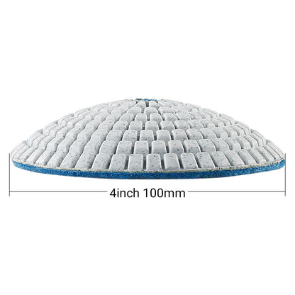 8PCS 4"(100MM) Diamond Convex Polishing Pads - Bowl Arc Design for Marble, Granite & Stone Grinding/Polishing w/ Backer Pad - Angle Grinder Tools for Countertop & Masonry
