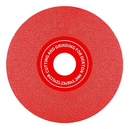LOZLIN 4.5"/115mm Diamond Saw Blades 22.23 - for Cutting, Grinding & 45° Chamfering Tile/Marble - Extra-Wide Fine Sanding Discs for Stone Grinding