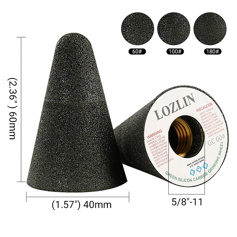 4-teiliges Set konischer Diamant-Schleifscheiben – Steinrenovierung und Keramik-Trimmscheiben für Winkelschleifer – Professionelles Kantenschleifset