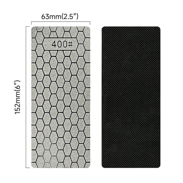 Diamond Stone Set - Coarse/Med/Fine 400-600-1000 Grit for Sharpening Knives & Tools, Diamond Lapping Plate Kit