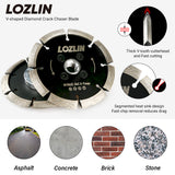 4,5 Zoll (115 mm) V-förmiges Diamantsägeblatt – Robustes Nutenfräsen in Beton und Schneiden von Steinwänden – 5/8-11 Winkelschleifblätter für Bodenreparatur und -renovierung