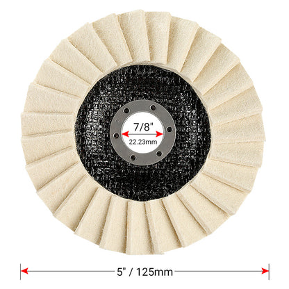3/5pcs 5“ Wool blinds, suitable for tiles, glass, metal, scratch repair, car paint polishing, etc,  can be thrown out of the mirror effect