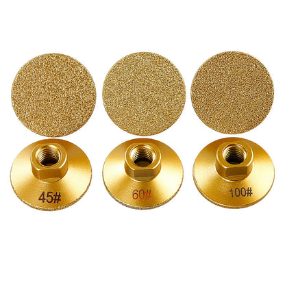 2inch brazed diamond flat grinding head stone clear bottom marble quartz stone tile grinding edge corner countertop joint rough grinding leveling angle grinder grinding head