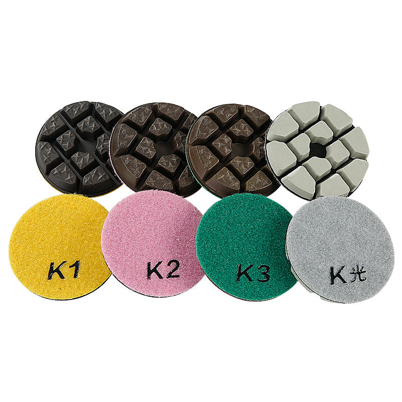 3-inch (80 mm) four-step floor grinding discs, suitable for grinding and polishing concrete, floors, cement surfaces, and certain stone surfaces