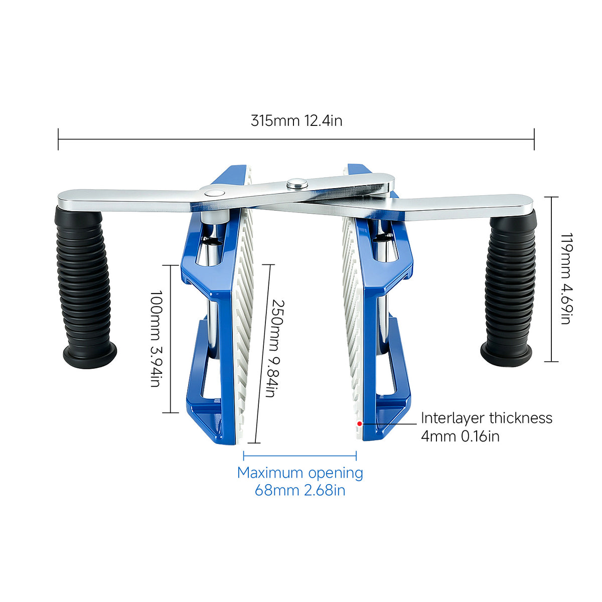 Heavy-Duty Adjustable Stone Transport Clamps, Securely Hold Stone Slabs for Transportation & Installation