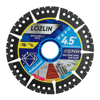 4.5"(115MM) Diamond Multi-purpose Saw Blades for Marble, Quartz, Stone, Tile, Metal, Plastic Angle Grinder Cutting Saw Blades