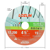 3PC/6PCS 115mm (4.5") Diamond Cutting Wheel - Ultra-Thin Glass/Tile/Stone Blade for Bottle, Rock, Angle Grinder Tool w/22.23mm Arbor