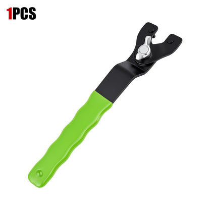 Angle Grinder Wrench—Adjustable, Multifunctional, Universal Disassembly Tool; 0.39–1.81-inch Universal Flange Lock Nut Wrench