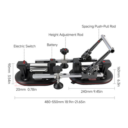 Heavy Duty Electric Suction Cup Splicer Worktop Tensioner Leveling Joint Tool Large Slabs Stone Tiles Stone Panel Installation