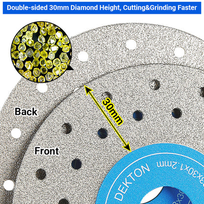3PCS 4"-4.5"/100-115mm Diamond Grinding Wheels & Chamfered Blades - 45° Beveling/Trimming for Tile, Marble, Stone & Ceramics -22.23/20MM Apertures Angle Grinder Discs