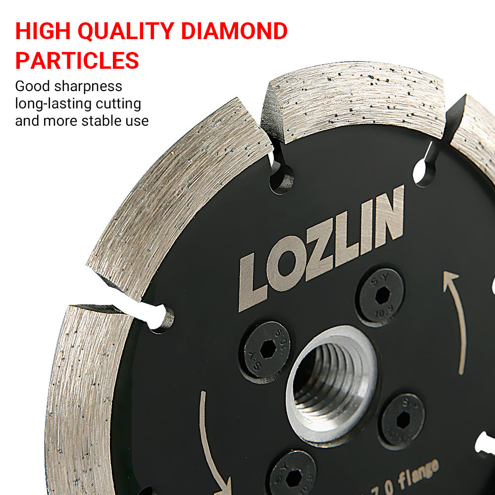 4,5 Zoll (115 mm) V-förmiges Diamantsägeblatt – Robustes Nutenfräsen in Beton und Schneiden von Steinwänden – 5/8-11 Winkelschleifblätter für Bodenreparatur und -renovierung