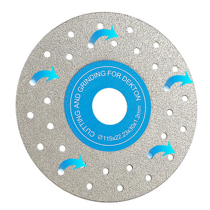 3PCS 4"-4.5"/100-115mm Diamond Grinding Wheels & Chamfered Blades - 45° Beveling/Trimming for Tile, Marble, Stone & Ceramics -22.23/20MM Apertures Angle Grinder Discs