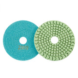 8-teiliges Set 4-Zoll Nass-Diamantpads – Körnung 50# bis 3000# für Granit/Beton/Marmor, Nassschleif- und Polierset