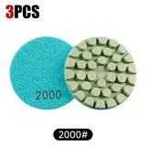 3/6 Stück 4-Zoll-Harzgebundene Diamant-Polierpads - Professionelle Terrazzoboden-Polierwerkzeuge - Hocheffizientes Schleifen & Polieren für Steinoberflächen