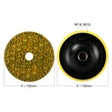 5 Stück 4 Zoll (100 mm) Diamant-Polierpads nass/trocken – Metallpellet-Schleifscheibe für Granit, Marmor, Beton und Stein – Winkelschleifer-Werkzeug für Arbeitsplatten/Böden